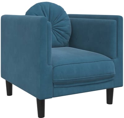 Fauteuil - Relaxzetel - Relaxstoel - Relaxfauteuil - Stoel - Met armleuning - Voor één Persoon - Blauw