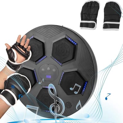 Boksmachine - Trainingsapparaat - Thuis sporten - Met muziekfunctie - 40 cm - Zwart