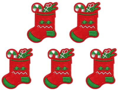 Dailygoods- Kerstpatches 20 Stuks - Geborduurde Applicaties - Reparatiepatches voor Kleding - Decoratieve Stoffen Stickers - DIY Knutselen - Vliesstof - Applicatiepatches