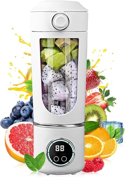 Draagbare Blender 700 ml – 12 RVS Messen – USB-C Oplaadbare Smoothie Maker – 4 Blendmodi voor Shakes Eiwitshakes Koffie en Smoothies – Zelfreinigend – Inclusief Extra Deksel – Blender To Go