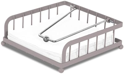 SERVETTENHOUDER MET KLEM BERLINGER HAUS BH-8592 TAUPE