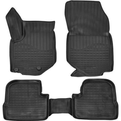 Tapis De Sol En Caoutchouc TPE - NORM Liners - Peugeot 208 - Antidérapant - Résistant - Facile à nettoyer noir