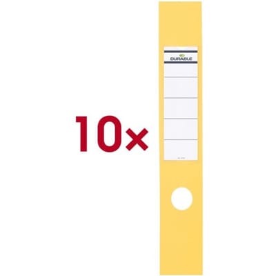 DURABLE ordnerrug-etiketten Ordofix, rugbreedte 60 mm, zelfklevend, 10 stuks, geel