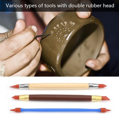 Siliconen Polymeer Hoofd Keramiek Klei Boetseren Modelleer Pen Sporen Verwijderen DIY Gereedschap