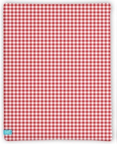 LIEF! Kinderhoeslaken Check - 40x80 cm - Rood