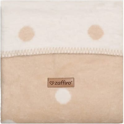 Zaffiro Ecru & Beige Gestipt 75 x 100 cm Wiegdeken