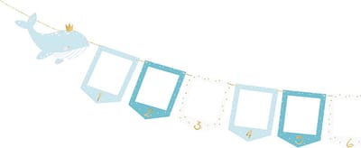 Partydeco - Slinger fotoframe blauw walvis