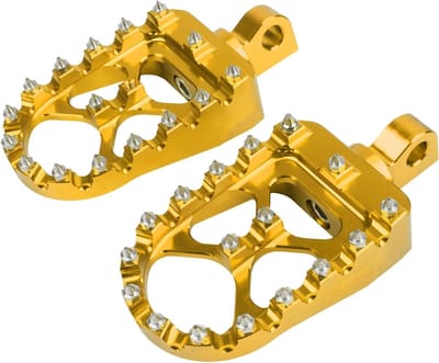Motorfiets Voetsteunen - Voetpedalen Motor - Comfortabel Rijden - Verbreed Contactoppervlak - 400 g - Goud