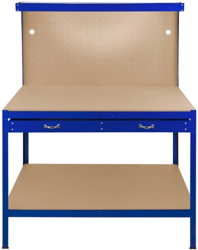 Werkbank ophangbord lade verlichting - blauw - 120x60cm - 200kg