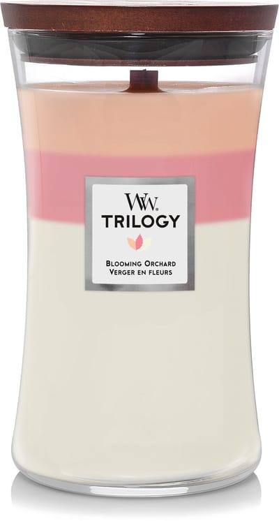 WoodWick Hourglass Trilogy Large Geurkaars - Blooming Orchard - 130 branduren