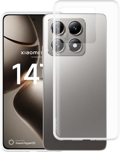 Just in Case hoesje geschikt voor Xiaomi 14T Hoesje Siliconen - Flexibele Case - Transparant