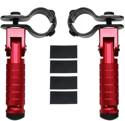 Motorvoetsteunen Opvouwbaar - Motor Pedaal - Motor Rijden - Universele Pasvorm - 22-26mm - Rood