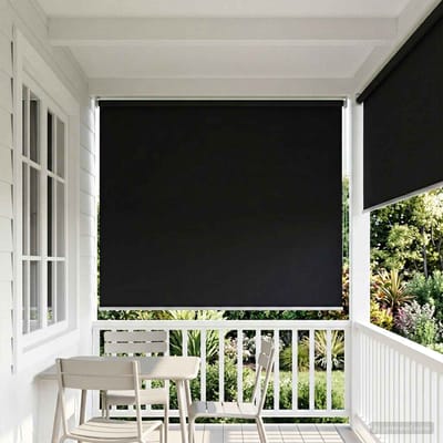 vidaXL - Buitenrolgordijn - UV-bescherming - Zwart - 100 - x - 230 - cm - (B - x - H)