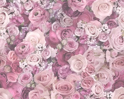 A.S. Création Urban Flowers 32722-4 Rozen Behang – Bloemen Motief Roze/Violet – Stijlvolle Wandbekleding