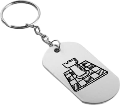 Akyol - Schaakbord Sleutelhanger - Schaken - Schaakliefhebber - Leuk kado voor iemand die van schaken houd - 2,5 x 2,5 CM