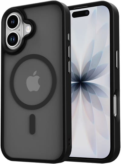 Hoesje Geschikt voor iPhone 17 - Compatibel met MagSafe / Qi2 - Matte Beschermhoes - Matte Back Cover met Magneet - Zwart