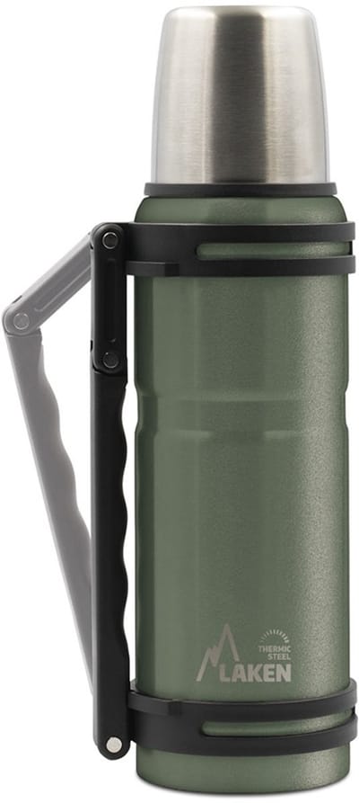 Laken Thermo Fles 1.2 Liter met Opvouwbare Handgreep - Thermos Isolerend Isoleerfles Thermosfles