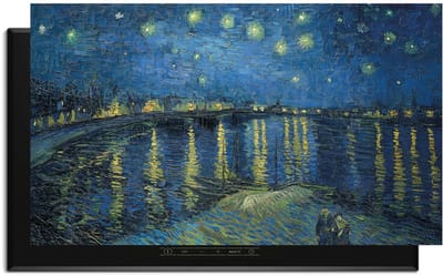 KitchenArt - Sterrennacht boven de Rhône – Inductie Beschermer - 90x50 cm - Kookplaat Beschermer - Luxe Afdekplaat Inductieplaat - Anti-slip & Oprolbaar - Beschermmat Inductiekookplaat