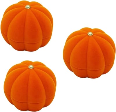 Juwelendoosje Pompoen - Ringhouder Organizer - Sieraden Opbergen - Compact Lichtgewicht - 6 x 6 x 4.2 cm - Oranje