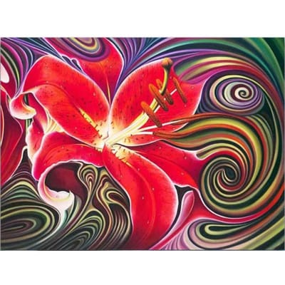 Volledige ronde diamant borduurwerk 5d diy diamant schilderij bloem fantasie kruissteek cartoon bloemen 20X30CM red