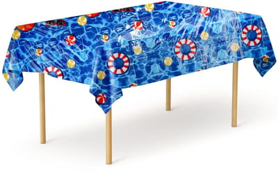 Dailygoods- Tafelkleed Waterdicht - Strandtafelkleed - Oceaan Thema - 220x130 cm - 3 Stuks - Kunststof - Tafelbedekking