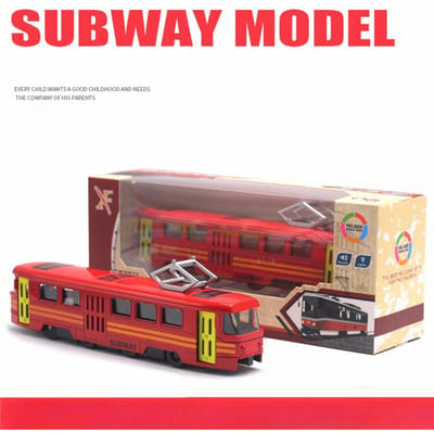 Modèle de Tramway en Alliage Haute Simulation Son et Lumière Jouet Métro Bus Modèle de Voiture Collection Cadeau