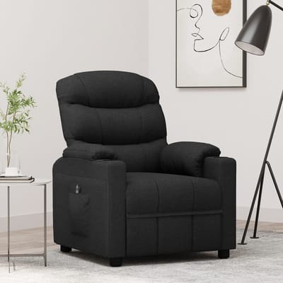 vidaXL - Fauteuil - verstelbaar - elektrisch - stof - zwart