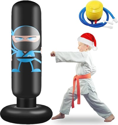 Vrijstaand Boksbal voor Kinderen - Opblaasbare Bokszak voor Karate, MMA en Fitness - Hoogte 61 cm