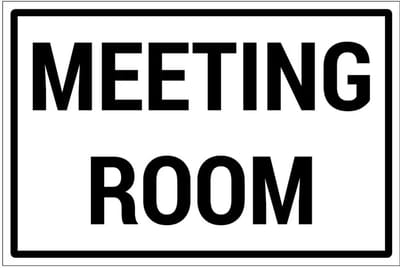 Meeting room bord | gecoat dibond materiaal | 30 x 20 cm