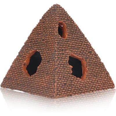 Mini Piramide Aquarium Decoratie Hars Vis Garnalen Schuilplaats Rust Grot Verberg Habitat 5 Gaten Vis Tank black