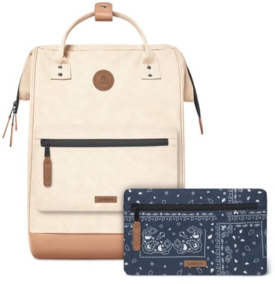 CABAIA - Rugzak Adventurer Large 23L Andenne, Computercompartiment 15", Levenslange garantie, Brede opening - Cream