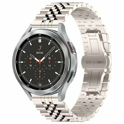 By Qubix - Stalen band - Starlight / sterrenlicht - geschikt voor Huawei Watch 5 - 46mm