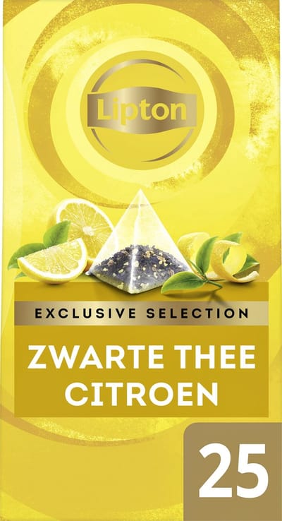 Lipton - Exclusive Selection Zwarte Thee Citroen - 6x 25 zakjes