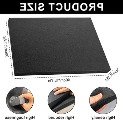 Set van 4 Snijschuim 40 x 30 x 4 cm Schokbestendige Foam Inlegstukken voor Gereedschapskoffers, Camera Cases en Transportdozen