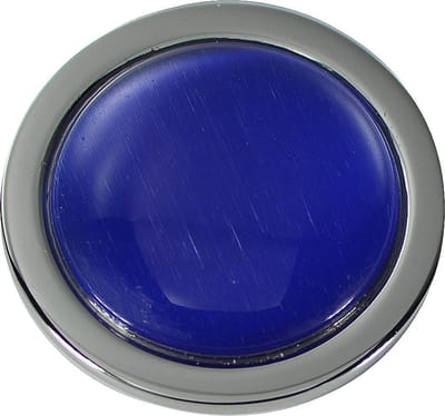 Quiges - Munthouder Munt 25mm Cat's Eye Donkerblauw Zilverkleurig - EPRS049