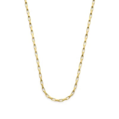 Frank 1967 7FN-0080 – Ketting Heren – Schakelketting – Goudkleurig Roestvrij Staal – 5 x 2,5 mm – 55 cm – Cadeau voor Mannen