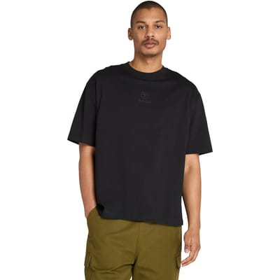 Timberland Hampthon Tonal Stack Logo Tee Black Taglia: S | Magliette basic Outlet | Uomo | Nero