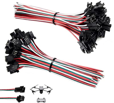 25 Pairs 3 Pin Plug naar Bus EL Kabel, JST SM 3 Pin Connector 22 AWG 150mm, Adapter voor RC Helicopter, 3D Vliegtuig en LED Strip Verlichting