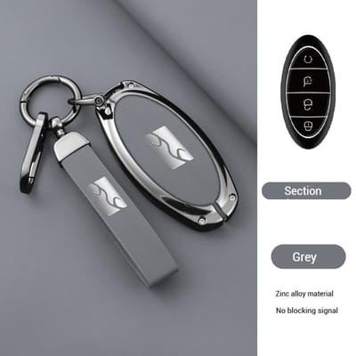 Étui Clé en Alliage de Zinc Pour Byd Yangwang U8 U9 Housse de Protection à Distance Sac Coque Porte-Clés Porte-Anneau Porte-Clé Fob Accessoires Voiture
