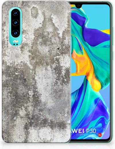 Huawei P30 TPU Siliconen Hoesje Beton Print