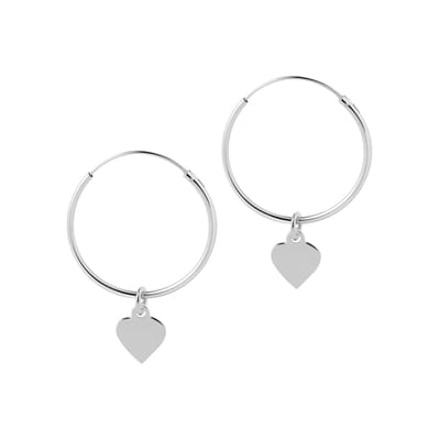 Zilver Hoop met Hart 22 MM