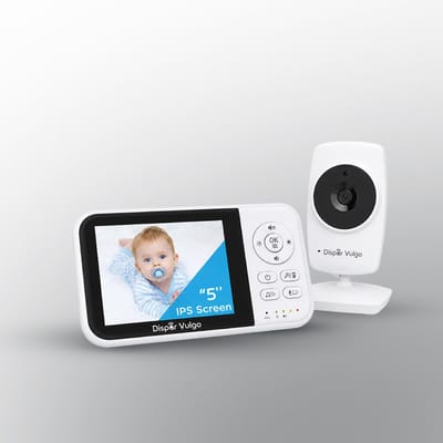 Dispar Vulgo Babyfoon - baby monitor - babyfoon met camera - babyphone - nachtlampje - nachtcamera - baby camera - night vision - 3.2 inch - LCD scherm - Battery 2100 mAh - nachtzicht 5 meter