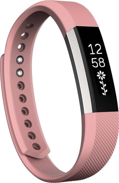 By Qubix - Compatible Fitbit bandje - Geschikt voor Fitbit Alta siliconen bandje, Maat: Large, Lengte: 22CM - Roze Smartwatch bandje