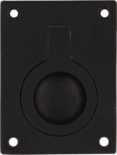 Intersteel Luikring rechthoekig 50 x 39 mm mat zwart
