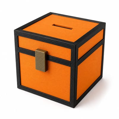 Opbergkist Spaarpot - Geïnspireerd op Minecraft® - Decoratieve Schatkist - Munten Spaarpot - Kleine Opbergdoos - 8,5 × 8,5 × 8,5 cm