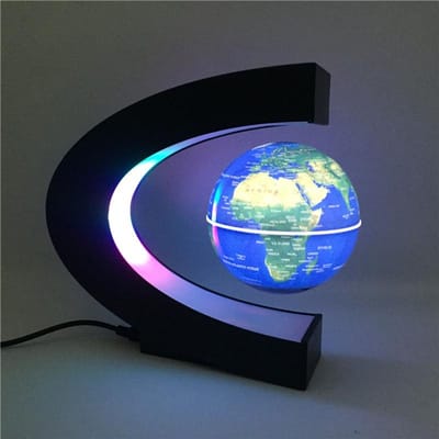 Zwevende Lamp Wereldbol Wereldkaart Bol Lampen Bol Gloed Magnetische Zweving Led Nachtlampje Zwevende Wereld Aardse Nieuwigheid Decor US Plug black