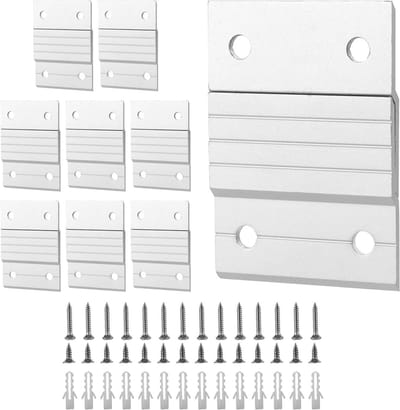 SnelShoppen - 14 Z Klemmen voor Ophangen, Sterke Hangsystemen met Schroeven, 5 cm, Franse Rails, Fotohangers, Interlocking Foto Haakjes voor Foto's, S