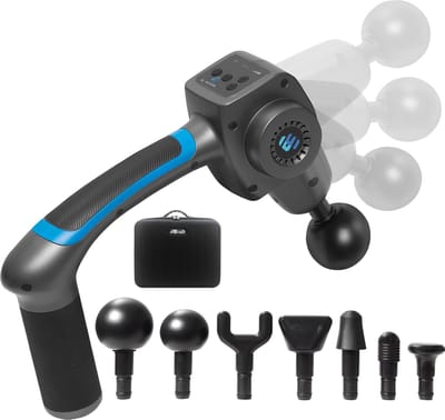 El Suvon Massage Gun - Massage Pistool - Inclusief Koffer en 7 Opzetstukken - Sport en Relax Massageapparaat - Krachtig en Draadloos - Massage Gun Professioneel- Fitness