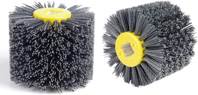 Set van 2 Nylon Borstels met #80 Korrel voor Draadtrekken en Polijsten van Hout