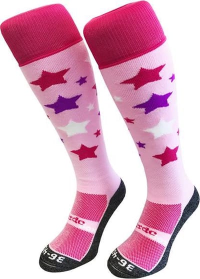 WeirdoSox Sterren Roze/Paars sportsokken, hockeysokken, voetbalsokken - Maat 31/35